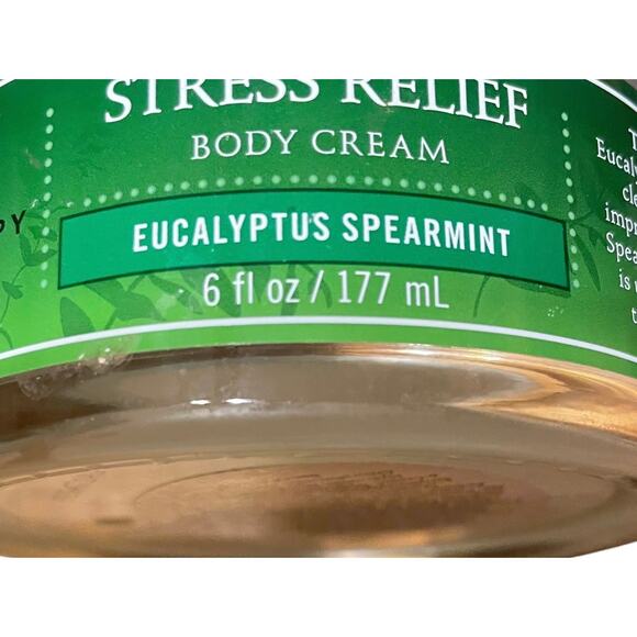 Bath & Body Works Eucalyptus Spearmint Body Cream NEW Original Formula Glass Jar - Picture 3 of 6